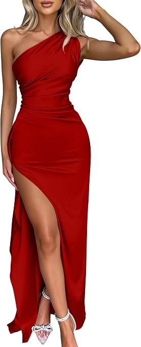 Femmes Haute Split Wedding Guest Party Maxi Robe
