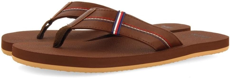 Tongs Marron avec des DÉTAILS DE Couleurs pour Homme Cutler