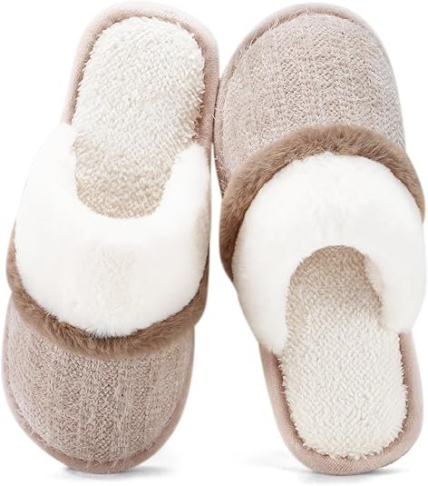 Chaussons Femme - Pantoufles Doudou Confort Extrême - Semelle Mémoire de Forme Antidérapante - Intérieur/Extérieur