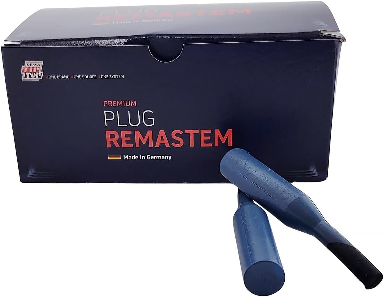 Rema Tip Top RS-12 Rema Stem Inserts for Flat Tire Repair. Pre-Cured, Self-Vulcanizing Inserts for Tire Injuries Up to 12 mm in Diameter. Box of 20 Flat Tire Nail Hole Repair Units