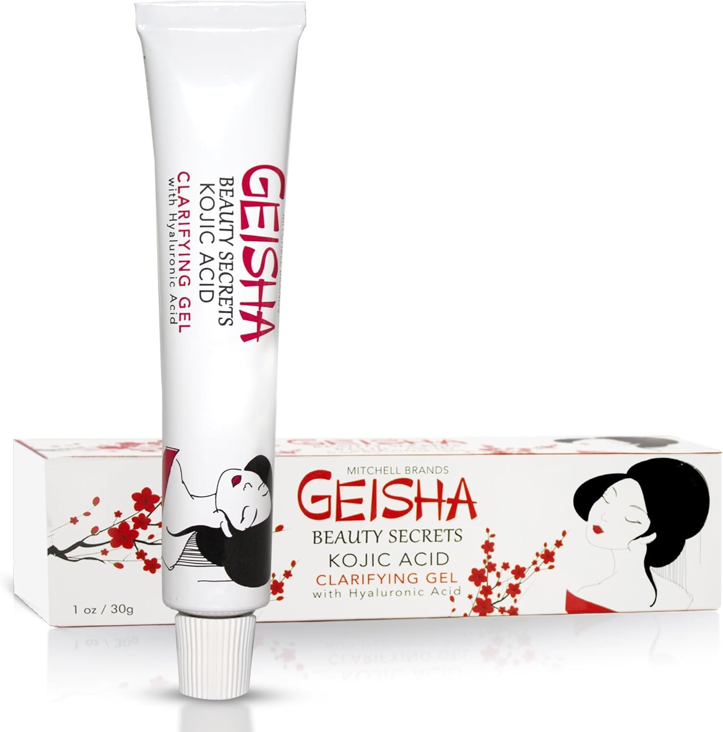 Gel à l'acide kojique - 30 ml / 30g – Gel éclaircissant et clarifiant pour la peau du visage, du corps, des mains, des aisselles – Acide hyaluronique