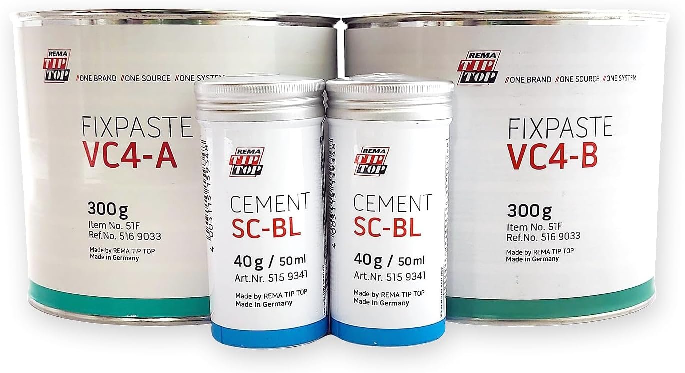Rema Tip Top 51F A+B Compound Repair System for Truck/OTR Tire Repair with Special Blue Cement