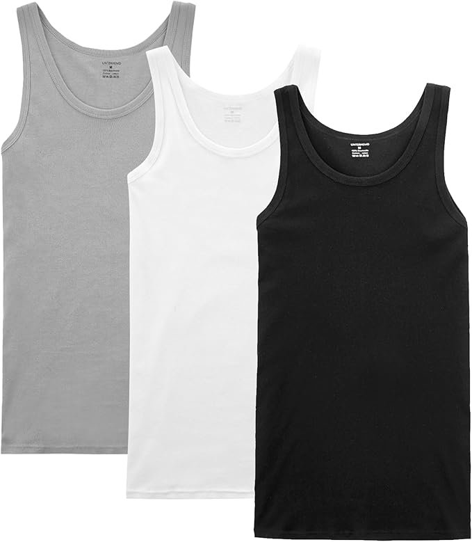 Débardeur Homme Maillot de Corps 100% Coton (Lot 3 de Pièces