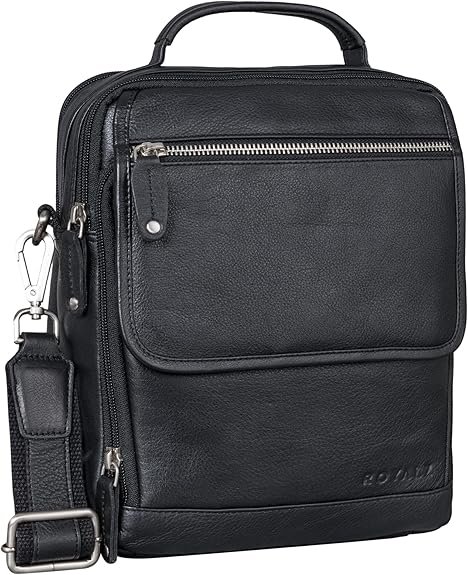 Petit Sac à Bandoulière pour Homme Sacoche en Cuir pour Tablette 11 Pouces Portée Epaule Sac Messager en Cuir