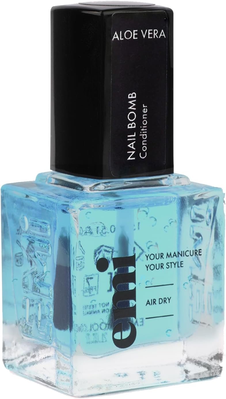 Gel Conditionneur Renforçant pour Ongles Abîmés – Extrait d’Aloe Vera, Beurre de Karité, D-Panthénol & Glycérine – EMI Nail Bomb 9 ml | Vernis Durcisseur Ongle, Fortifiant Ongles, Réparateur Après