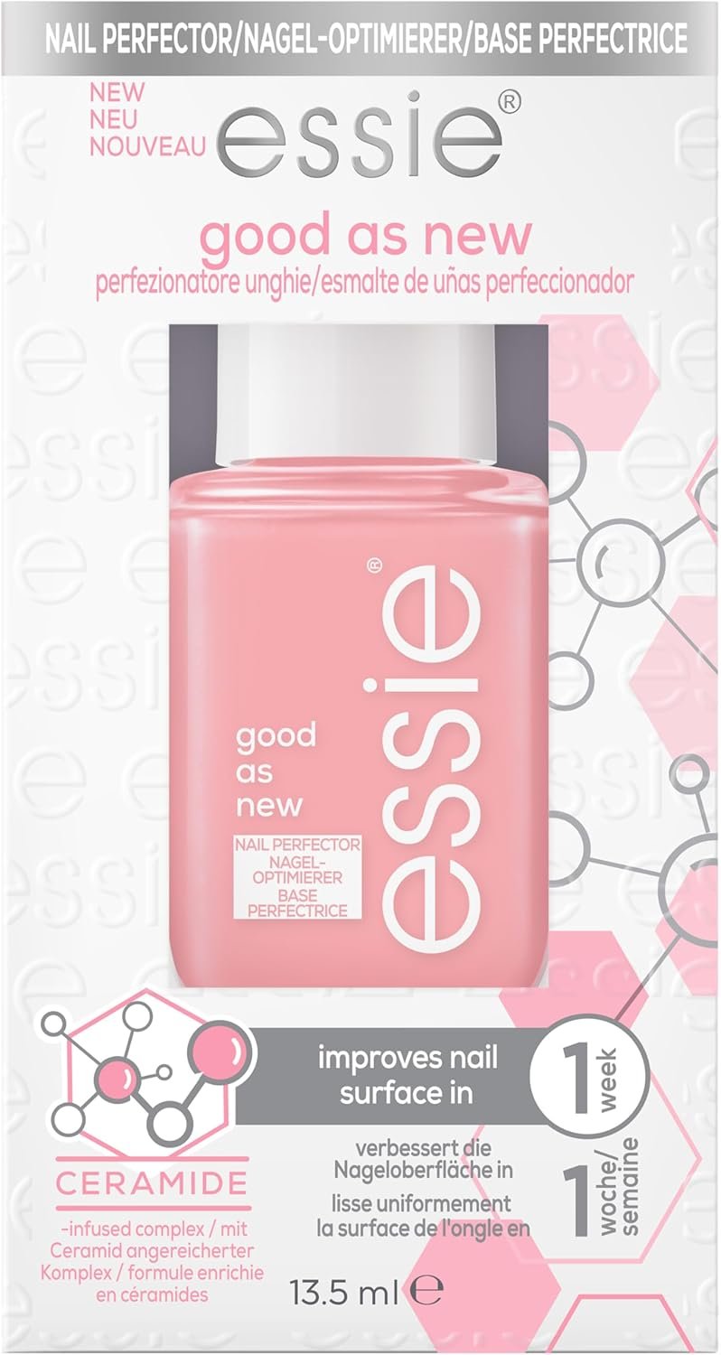 Soin Réparateur pour Ongles Abimés - Améliore la Surface et la Texture des Ongles - Formule Infusée en Céramides - Couleur Rose et Fini Semi-Mat - Good As New - 13.5 ml