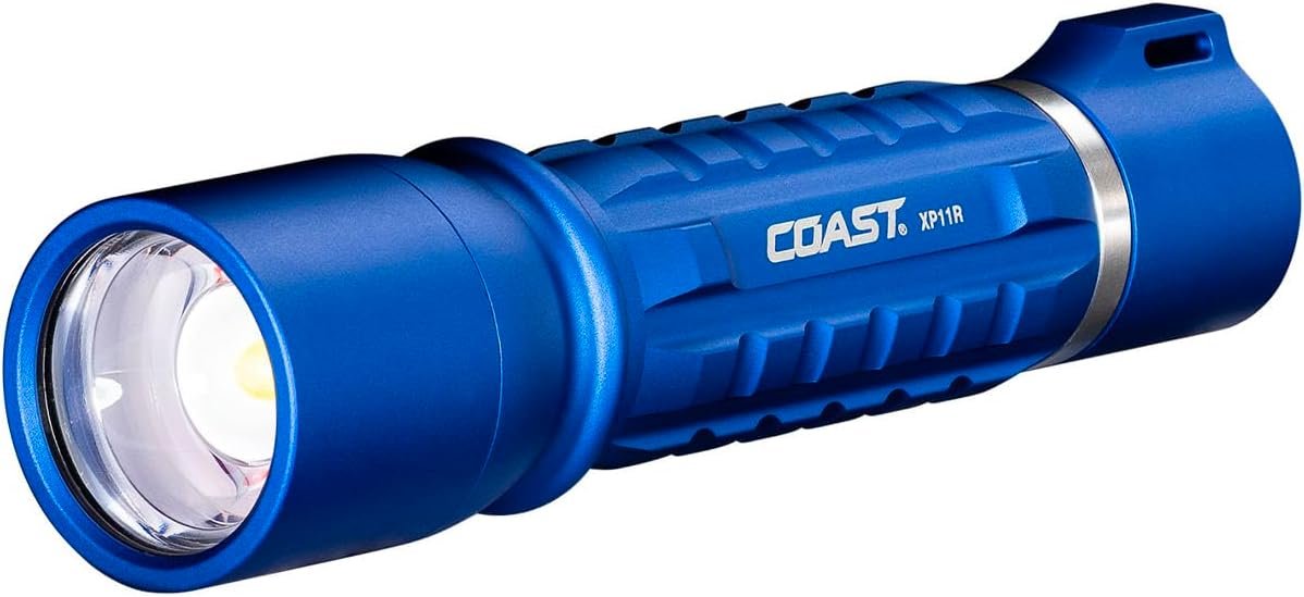 Coast XP11R 2600 Lumen USB-C Lampe de poche LED rechargeable avec Slide Focus® et Pure Beam® Focusing Optique, 4 modes lumineux,