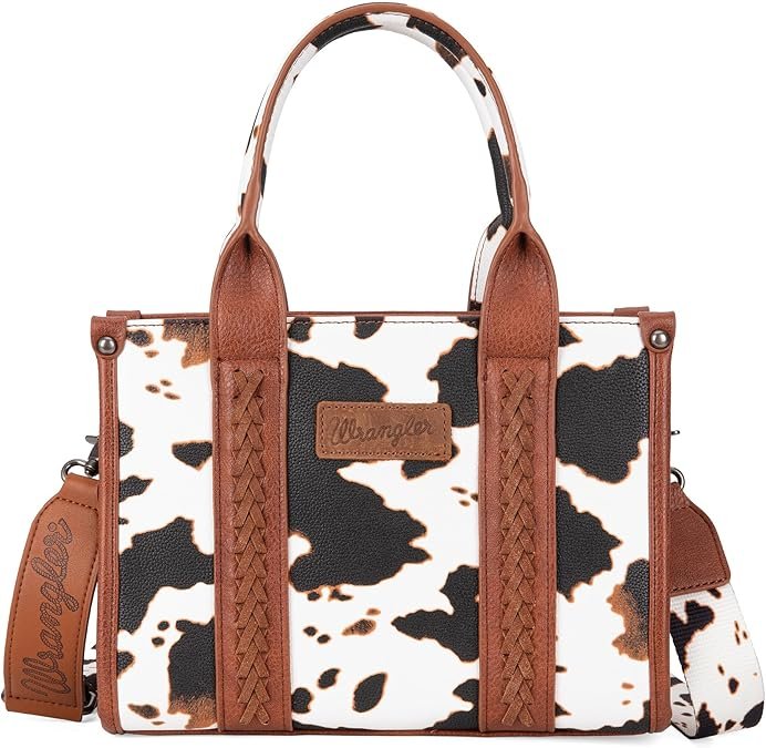 Wrangler - Sac fourre-tout imprimé vache Pour femme, sac à main style western bohème avec Poignée sur le dessus