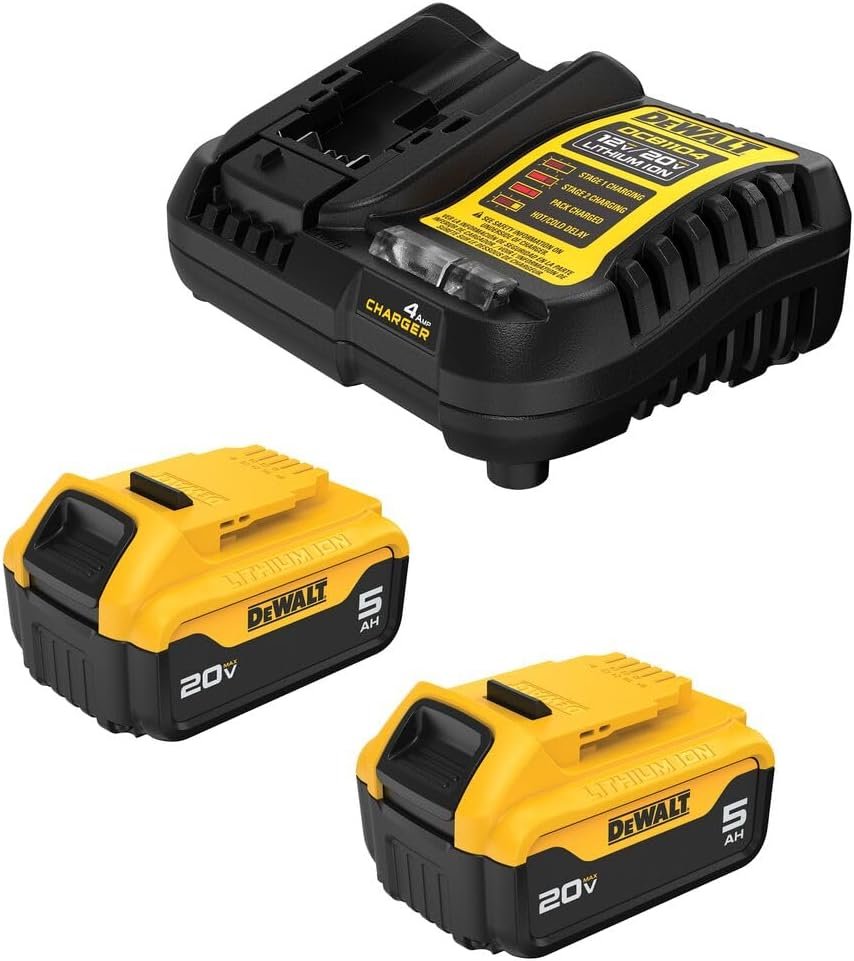 DEWALT 20V MAX Lithium-Ion Battery 2-Pack, 5.0 Ah (DCB205-2c)