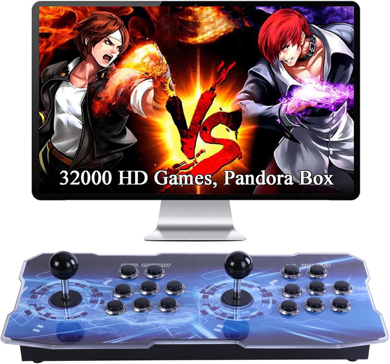 FVBADE [30 000 Jeu en 1] 70S Pandora Box Mini console d'arcade pour enfants Compatible PC & projecteur et TV Jeux 3D 1 à 4 joueurs Double Joystick