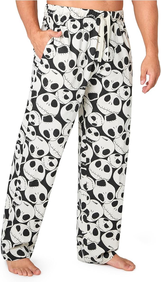 Pantalon de Pyjama Homme Bas de Pyjama Doux Avec Poches Vêtement de Nuit et Détente Coton