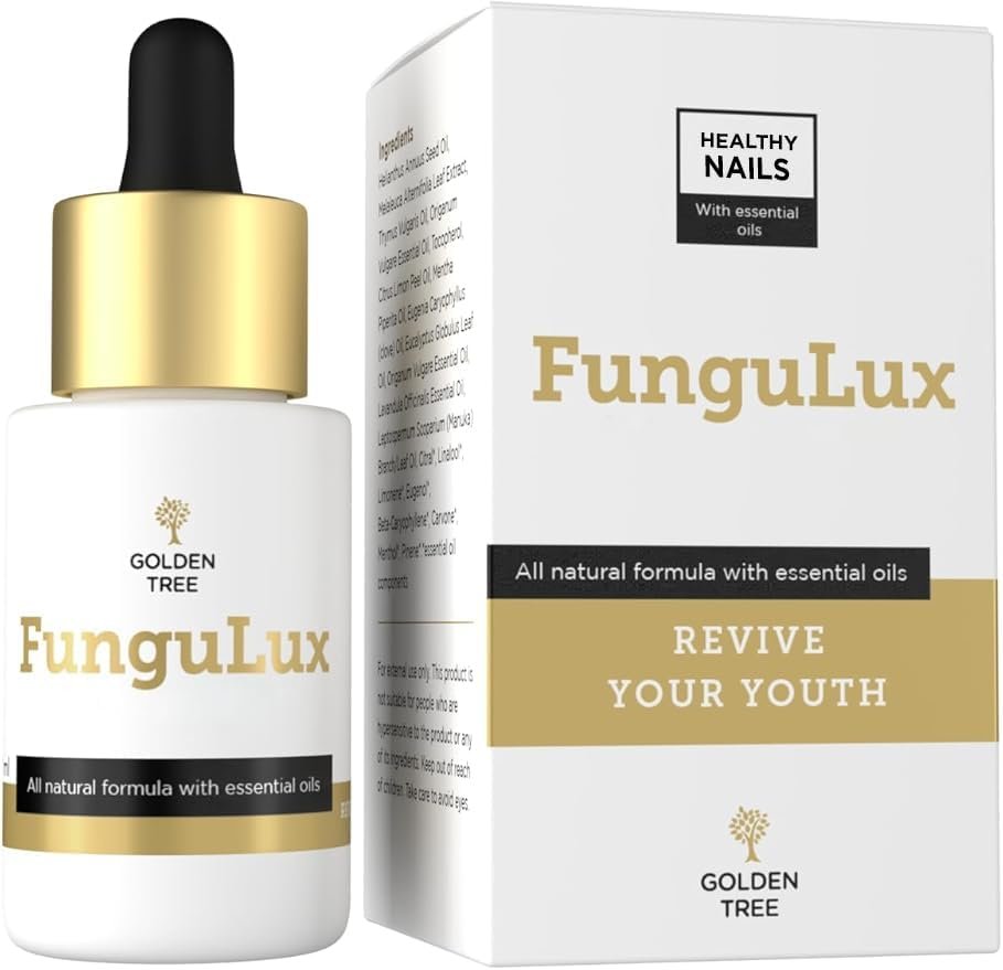 FunguLux Soin Ongles – Gel de Soin des Ongles aux Huiles Essentielles – Pour Ongles des Mains et des Pieds, Formule Transparente à Séchage Rapide, 10 ml