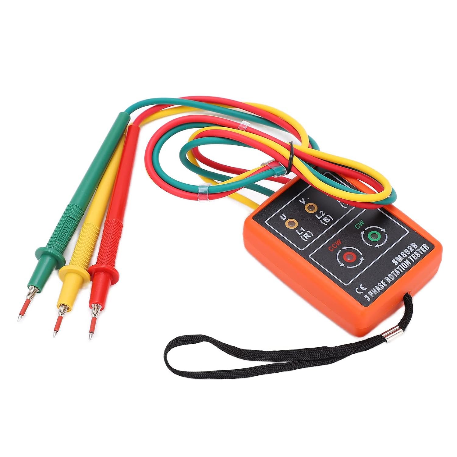 SM852B Compteur de Séquence de Phases AC, Testeur de Rotation triphasé, Détecteur d'indicateur LED 60V ~ 600V