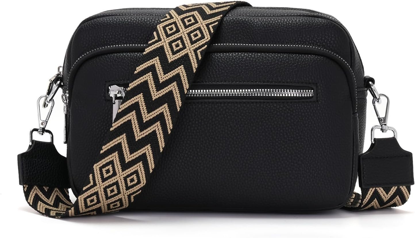25x20cm sac bandouliere femme sac a main femmes sacs bandoulière femme cuir végétalien Avec une large ceinture et Compartiment multiplié