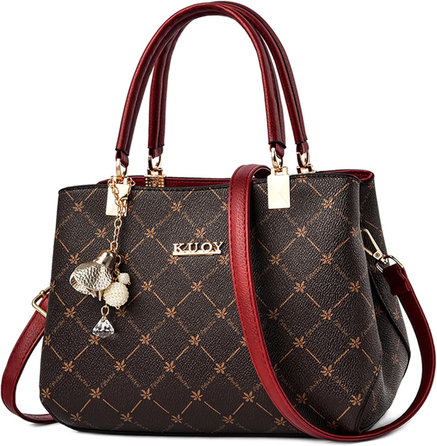 Sac à Main Femmes Sac Dames Élégant Classique Épaule Polyvalent Sac Fourre Tout pour Travail Rencontres Voyages Vacances Imperméable PU Cuir