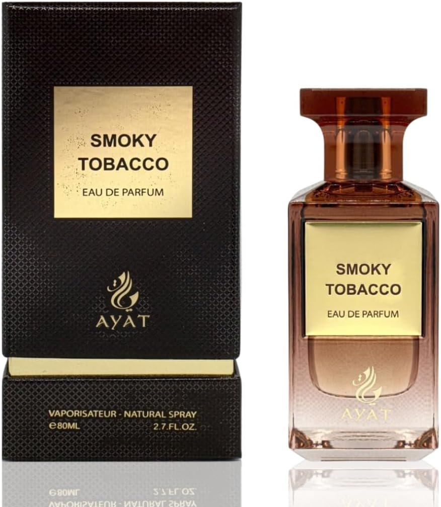Eau De Parfum 80ml de Dubaï Senteur Orientale & Fruitée – Parfum pour Femme et Homme - Une Fragrance Sensuel, Intemporel et Moderne - Unisexe (Smoky Tobacco)