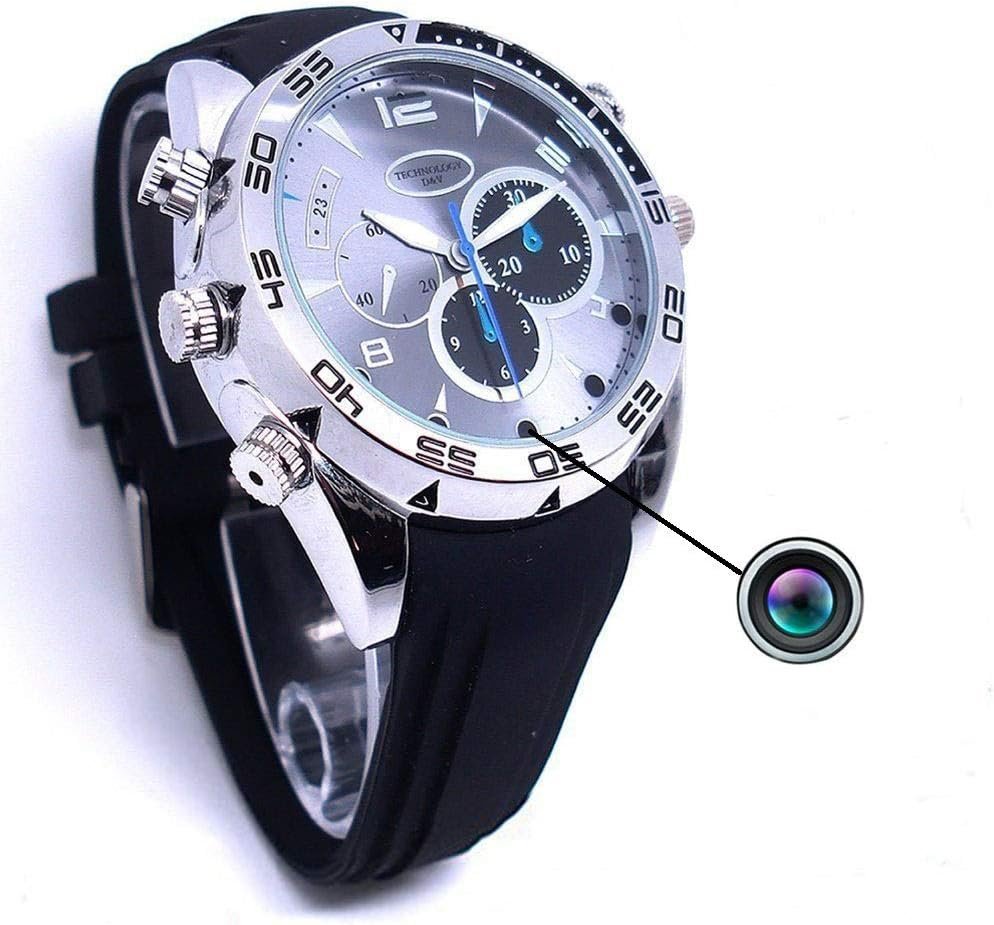Mini caméra Espion DV Watch - Enregistreur de caméra cachée Full HD 1080P étanche avec Vision Nocturne Infrarouge IR Enregistrement vidéo numérique DVR Mémoire 32 Go