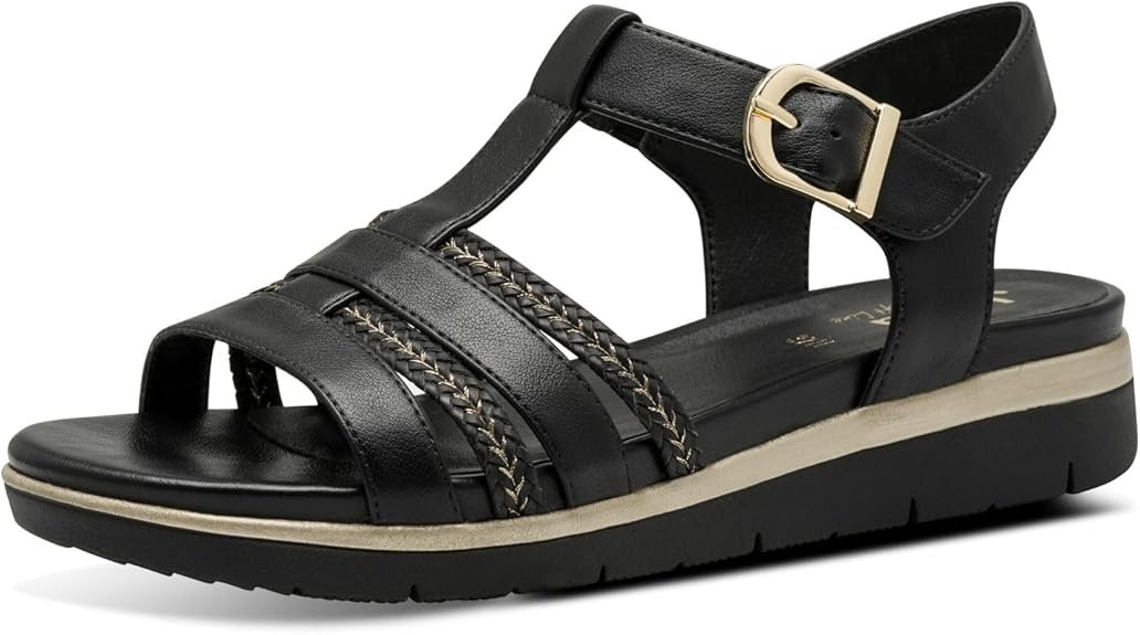 Sandales Femme à Talon Compensé avec Découpes Vegan