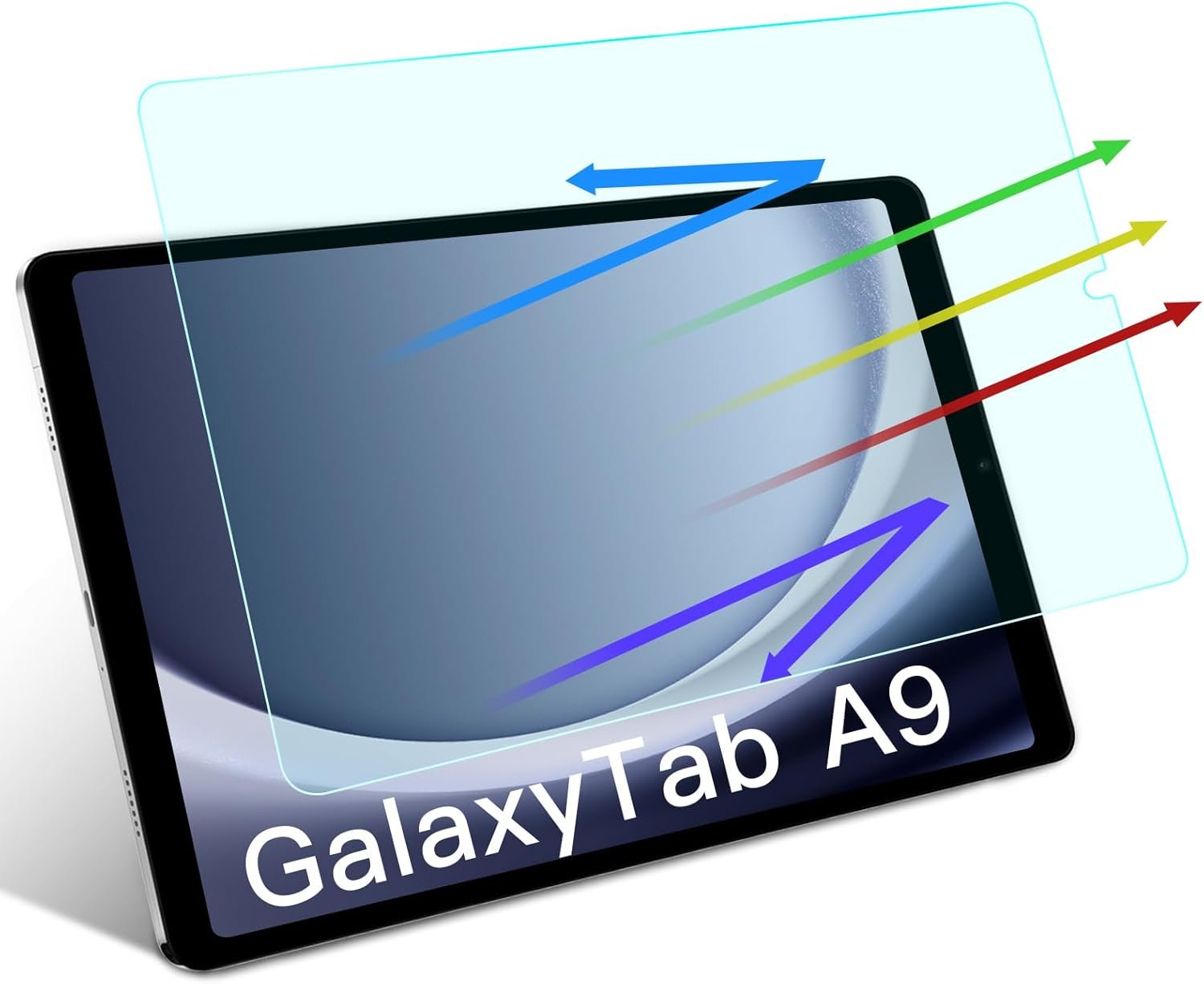 Lot de 2 films de protection anti-lumière bleue pour tablette Samsung Galaxy Tab A9 8,7" - Anti-reflets et anti-rayures - Bloque la lumière bleue pour protéger les yeux