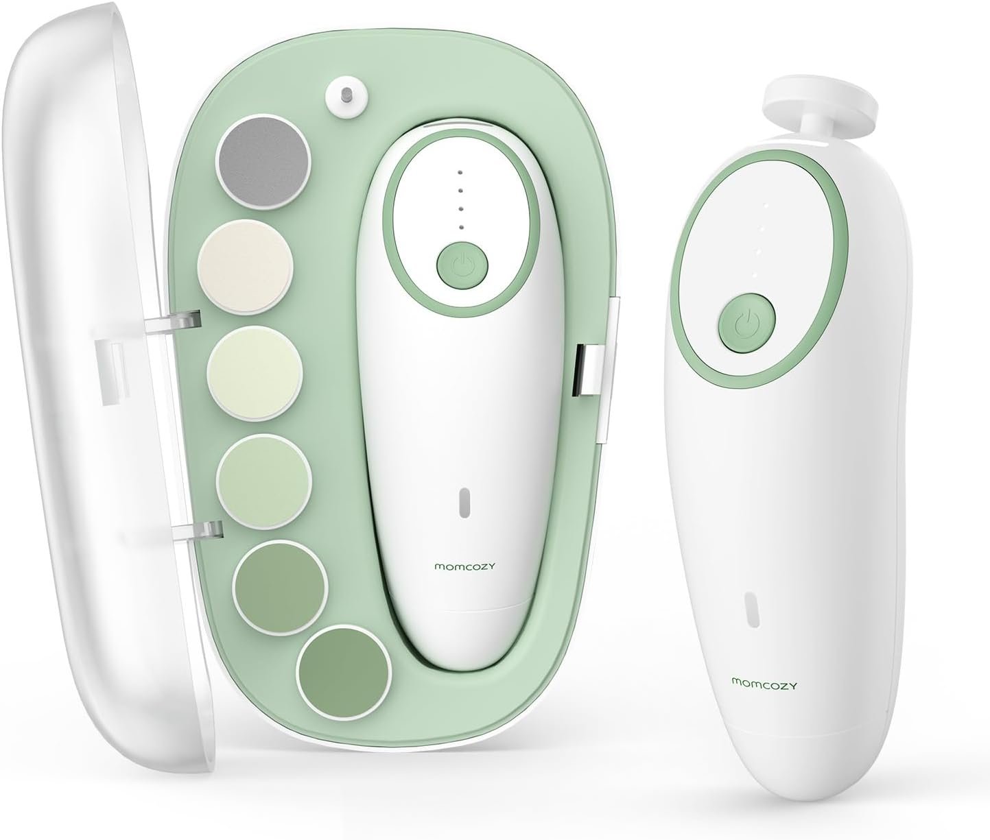 Lime à Ongles Électrique pour Bébé, Faible Bruit Coupe-Ongles Électrique avec Lumière Doux, Coupe-Ongles Électrique Rechargeable pour Soins des Ongles de Nouveau-Nés & Enfants, 7 Remplacements
