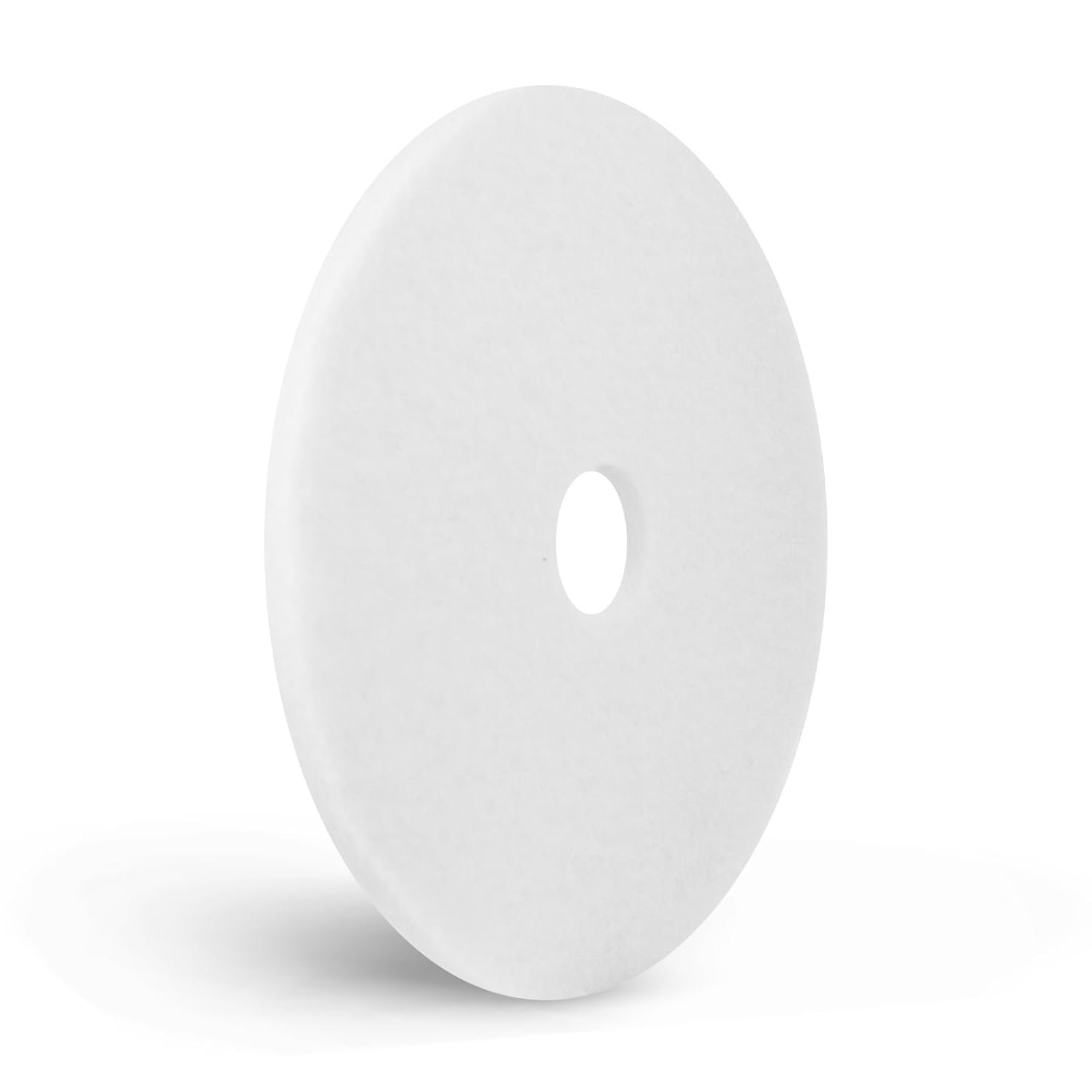 Virginia Abrasives 14”/15'' White Floor Maintenance Pads, Non-Woven Pads for Orbital Cleaning - Thick Polishing Replacement Pads, Ideal for Synthetic Floors, 5-Pack