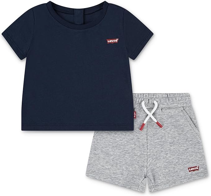 Tenue de Bloc de Couleurs pour bébé garçon – Ensemble t-Shirt à Manches Courtes et Short avec Poche pour Vêtements