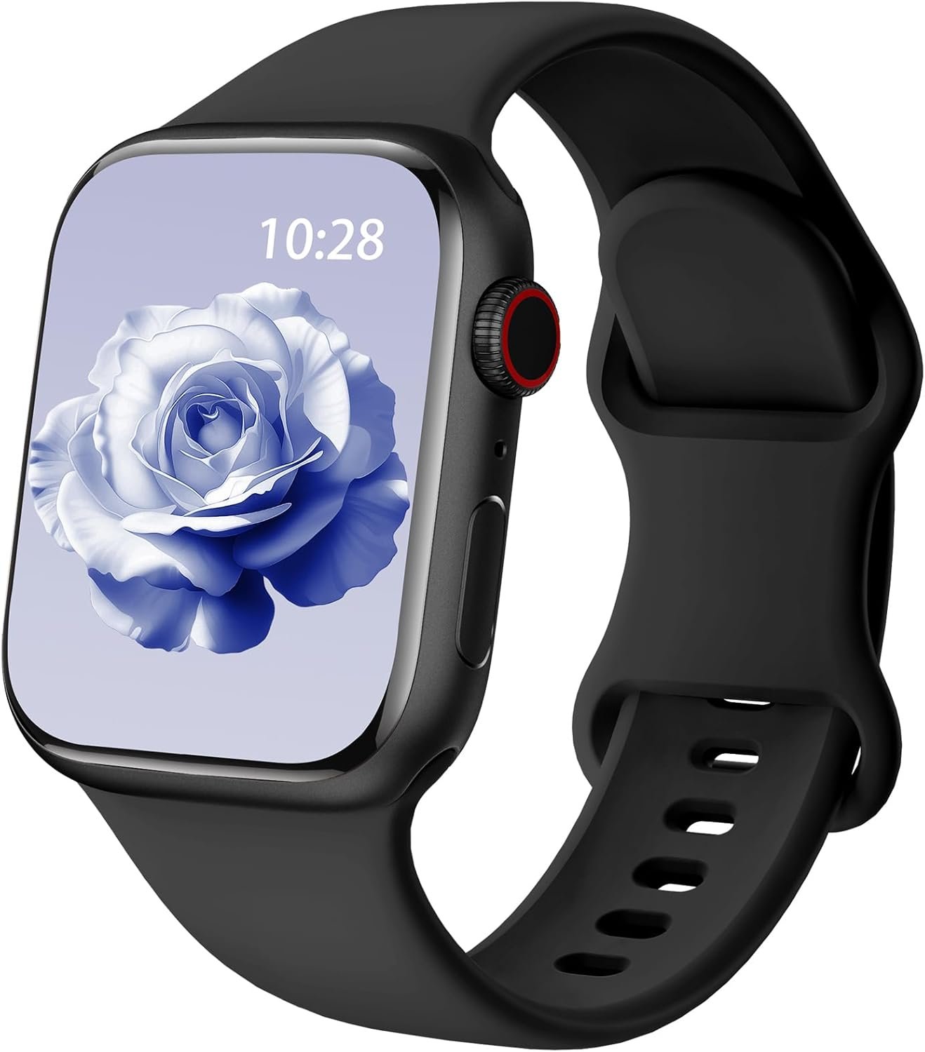 Bracelet en Silicone Compatible avec Bracelet Apple Watch 40mm 44mm 45mm 46mm 42mm 41mm 38mm 49mm – Design Original pour iWatch Séries 10 9 8 7 6 5 4 3 2 1 SE et Ultra – Pour Femmes et