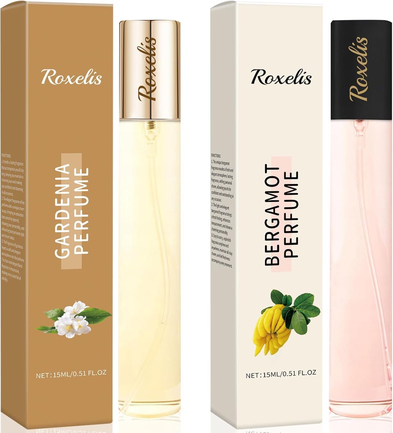 2 pièces Coffret de parfum pour femme mini parfum, parfum inspiré pour femme, eau de parfum pour femme, parfu pou femm, odeur longue durée, gardénia + bergamote, expériences parfumées uniques