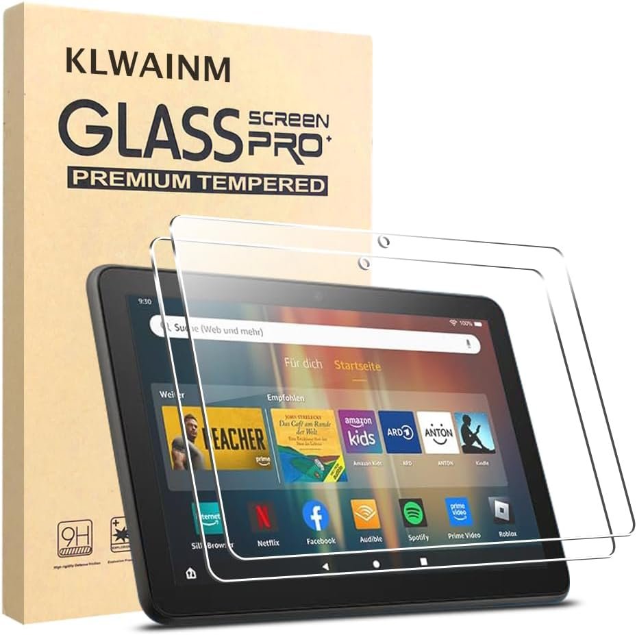 Lot de 2 protecteurs d'écran en verre trempé pour tablette 8 2024 8" avec film de protection 2.5D 9H anti-rayures HD transparent sans bulles
