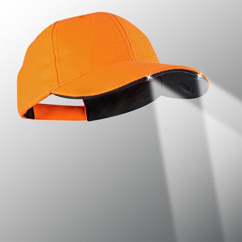 Vision POWERCAP 20/00 LED Chapeaux éclairés - Haute sortie Mains ultra-lumineuses LED libre Lampe Lampe Powered Cap - Blaze Orange (CL2-280032)