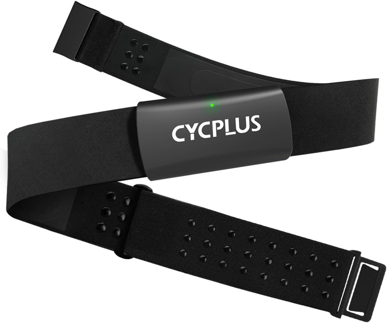 CYCPLUS moniteur de fréquence cardiaque Bracelet de poitrine H2Pro, Bluetooth ANT + capteur de poitrine de moniteur de fréquence cardiaque avec batterie 500h, IPX7 étanche et anti-poussière, HRM fonctionne avec l'application Strava/CYCPLUS