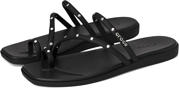 Crocs Miami Studded Toe Loop Sandal Sandale plate Femme