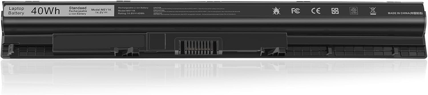 Batterie M5Y1K 14,8 V 40 Wh pour Dell Inspiron 14/15/17 Séries 3000 & 5000 – Compatible 5559, 5558, 3551, 3451, 3558, 3567, 5755, 5756, 5458, 5758, 5759 – GXVJ3, 453-BBBQ, WKRJ2, VN3N0, HD4J0, 991XP, P64G, P63F, P51F