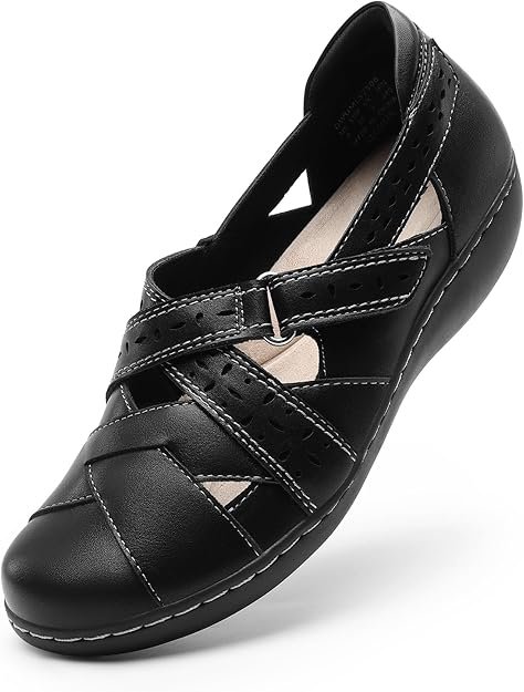 Mocassins Femme Mary Jane Classiques et Elégantes Chaussures Plates à Enfiler pour Femmes