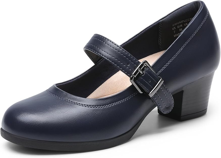 Escarpins Femme à Petit Talon Chaussures Mary Janes pour Femmes Confortables et Légères