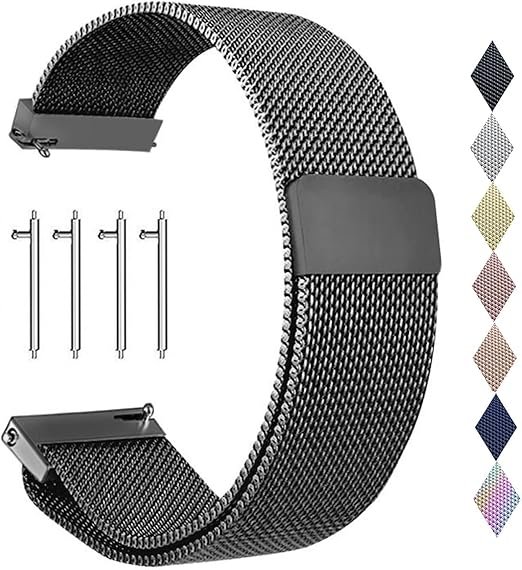 Bracelet de Montre Magnétique pour Montre Connectée, Bracelet de Montre à Dégagement Rapide pour Homme Femme, Confortable 14mm 16mm 18mm 20mm 22mm 24mm Montre Traditionnelle