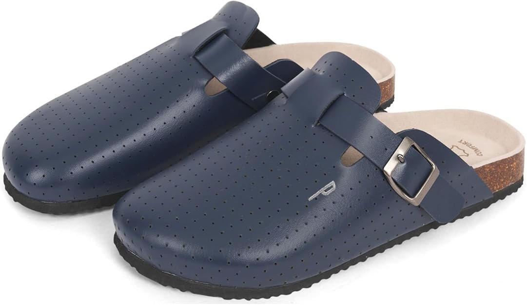 Sabots Sanitaires Femme avec Semelle en Cuir Véritable