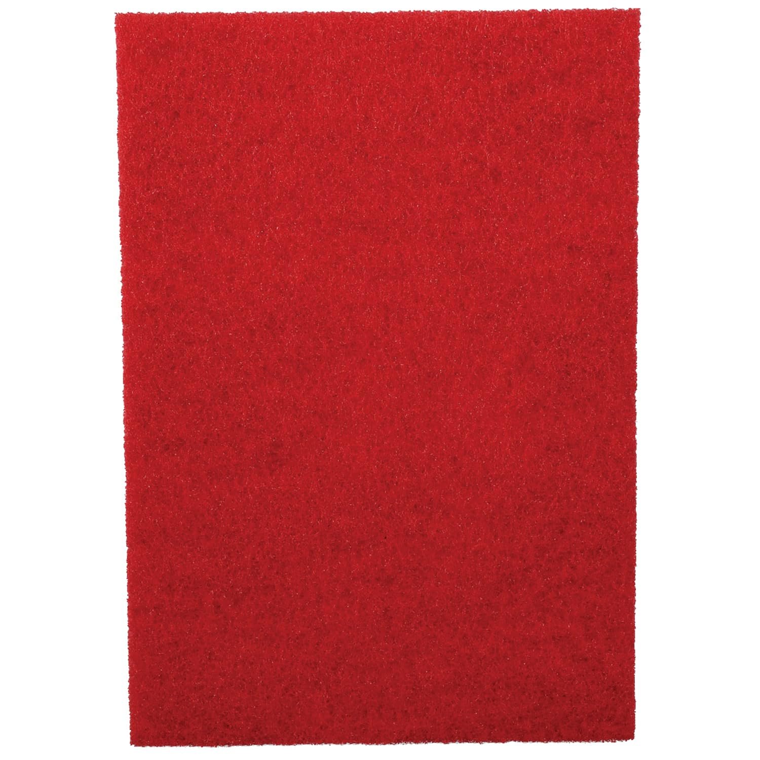 MVP Lead Off Premium Red Buff 14" x 20" Floor Pad (Box of 5)