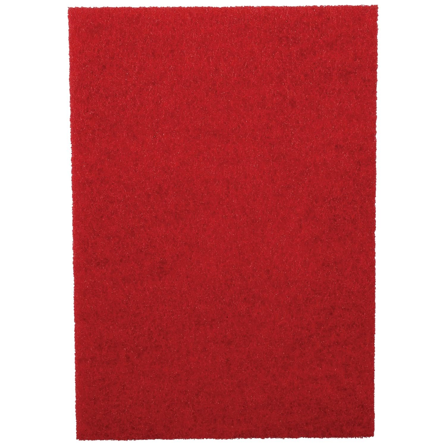 MVP Lead Off Premium Red Buff 14" x 28" Floor Pad (Box of 5)