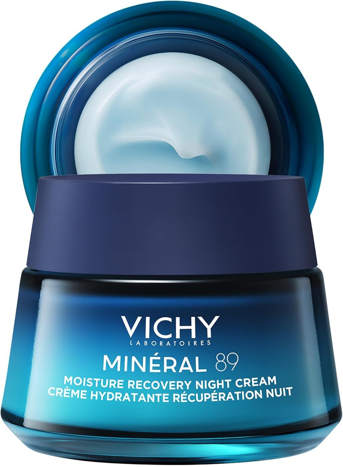Minéral 89, Crème Hydratante Récupération Nuit, Pour une Peau Hydratée, Repulpée et Éclatante. Acide Hyaluronique + Minéraux + Vitamine B3 & E, 50 ml