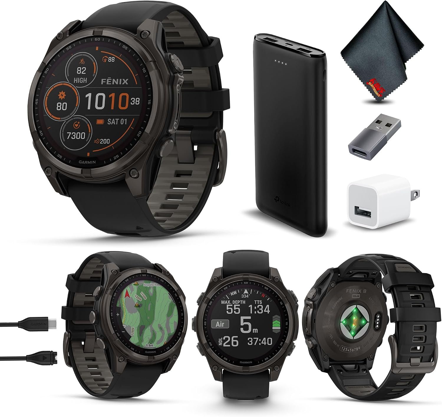 Garmin Fenix 8 Saphir GPS Smartwatch Fenix 8 - SOLAIRE