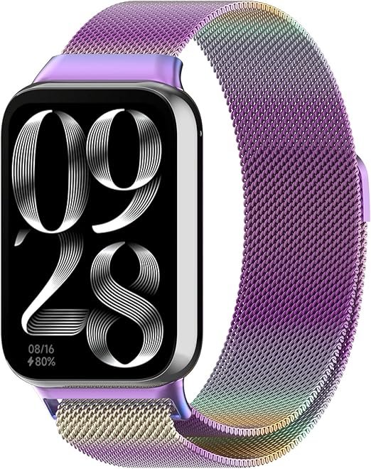 Bracelet en Métal Compatible avec Redmi Watch 5/Redmi Watch4 Watchband, Fermoir Magnétique Bracelet de réglable en acier inoxydable pour Xiaomi Band 9Pro/Xiaomi Band 8Pro Smartwatch