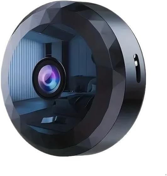 Mini Caméra de Sécurité WiFi, HD 1080p, Surveillance Intérieure sans Fil, Vision Nocturne, Détection de Mouvement, Contrôle par Application Mobile, Noir