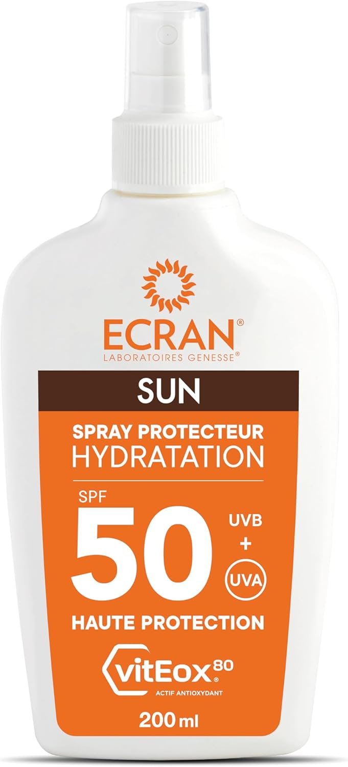 Spray Protecteur Hydratant - Haute Protection - Technologie vitEox80 - Vitamine E - Protection UVA, UVB, Lumière Bleue, Coups de Soleil - Protection Solaire SPF 50 - Bronzage naturel