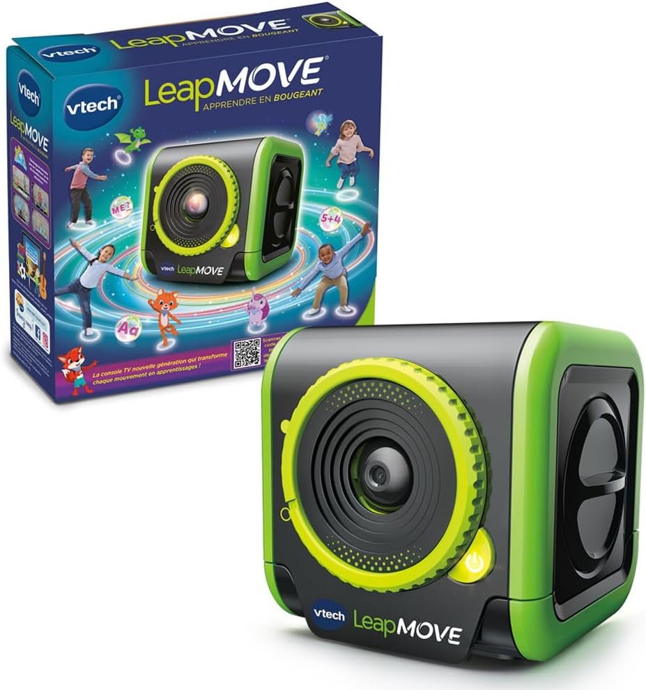 LeapMOVE Console TV Éducative - Apprendre en Bougeant avec 25 Aventures et Jeux Éducatifs - Console Jeux Enfant Plug & Play, USB-C/HDMI - Cadeau Enfant Dès 4 Ans - Contenu en Français