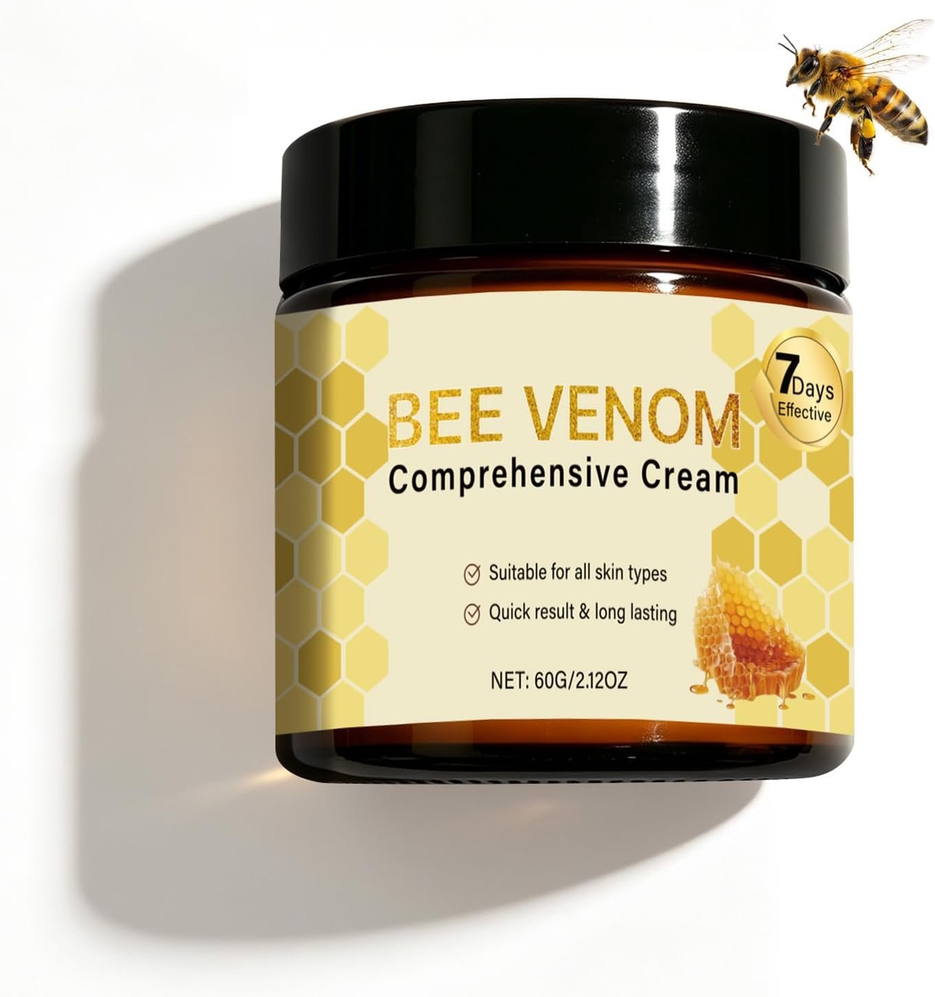 Crème complète de venin d'abeille, crème de venin d'abeille, crème de poison d'abeille pour tous les types de peau