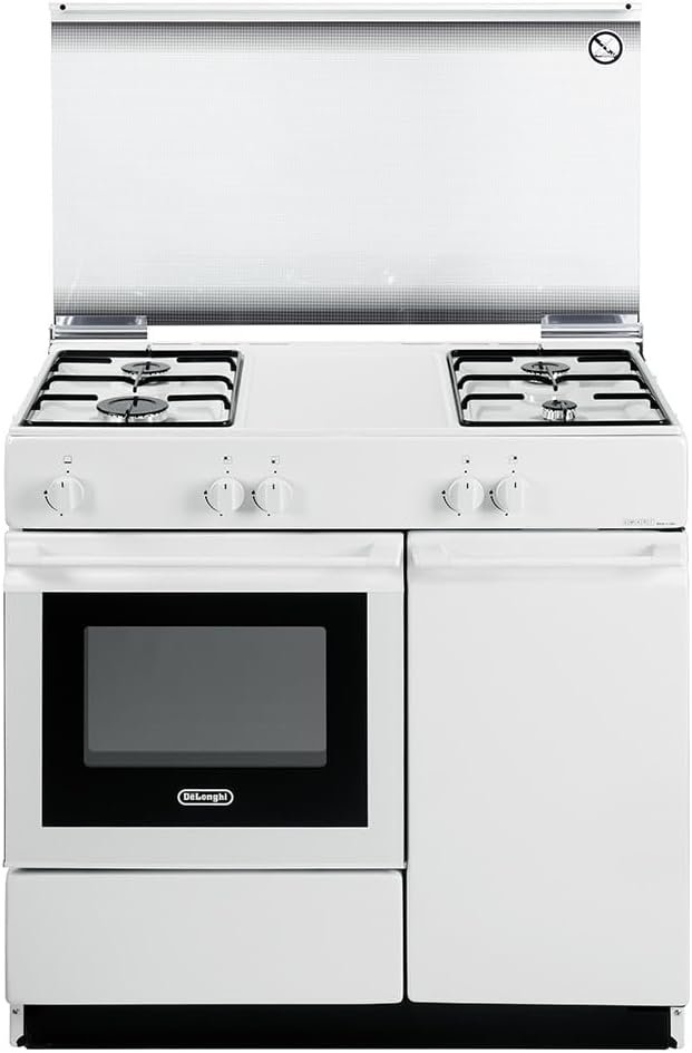SGW854NM Cuisinière à gaz avec four 4 brûleurs Blanc 86 x 50 cm [Classe énergétique A]