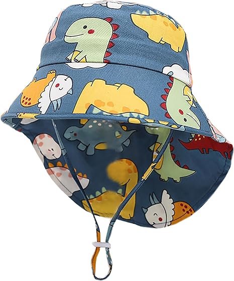 Chapeau de Soleil à Large Bord Evec Rabat pour Bébé Enfants Casquette de Plage à Séchage Rapide