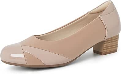Escarpins Chaussures Habillées pour Femmes Talon Bas Anti-Oignon