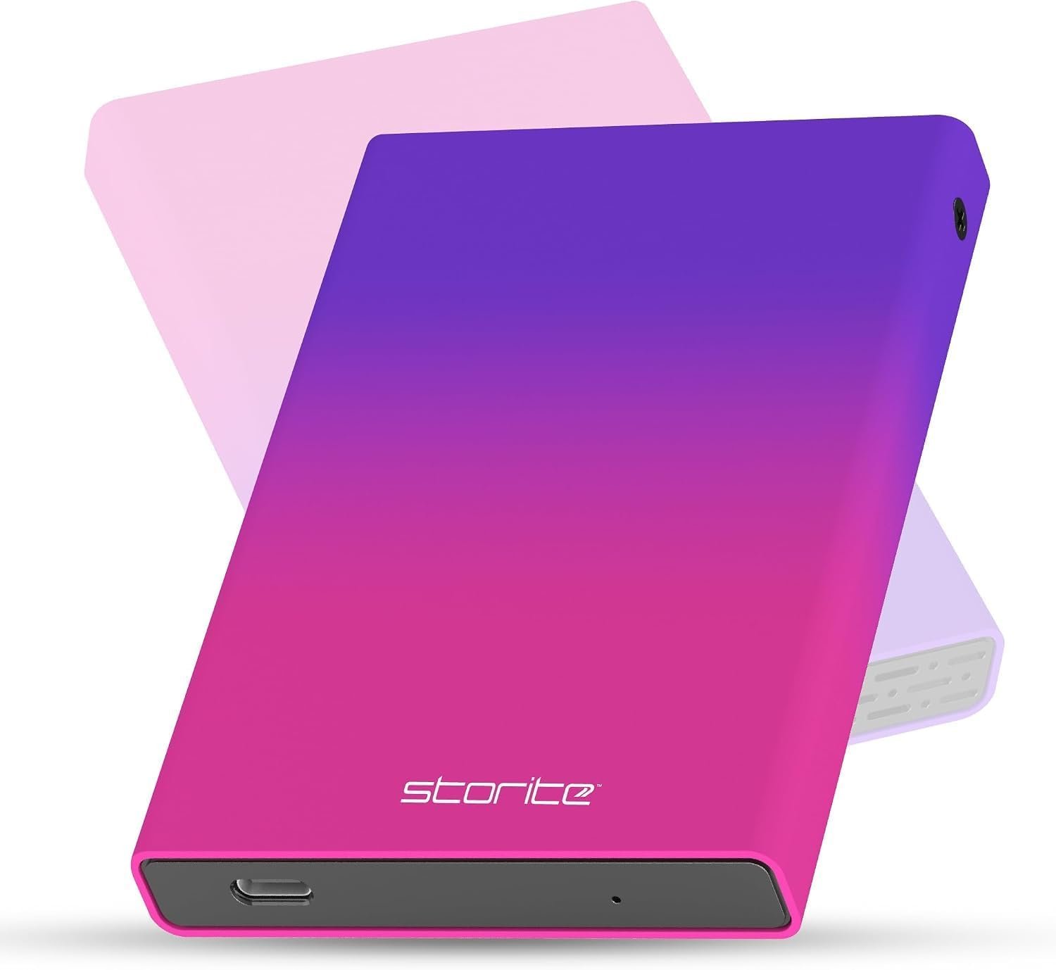 Disque Dur Externe 1 to USB 3.0-2,5 Pouces pour PC - Multicolore Disque dur portable, Plug & Play avec indicateur LED, compatible avec PC, Mac, ordinateur portable et console de jeux
